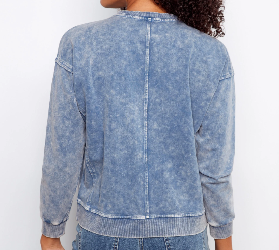 Long Sleeve Top With Flower