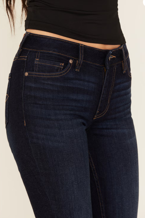 Women's Mid Rise Bootcut Stretch Denim Jeans