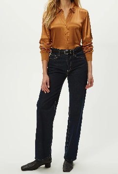 Satin Button Down Shirt
